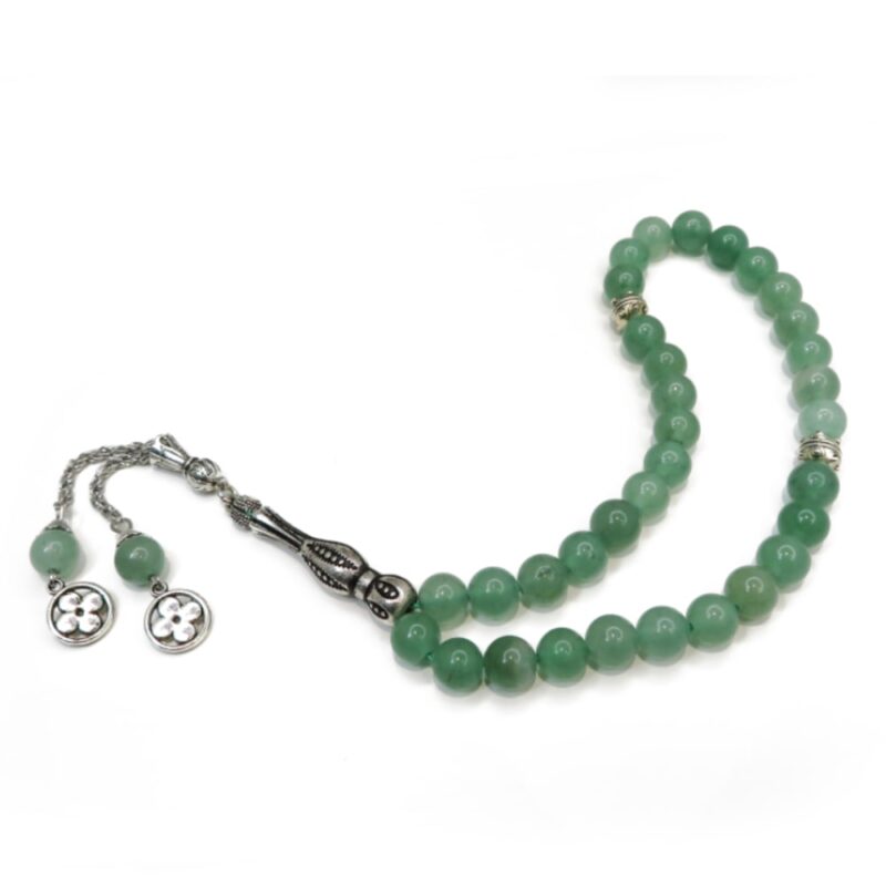 Islamic Tasbihne Aventurine Quality Genuine Green Stone Prayer