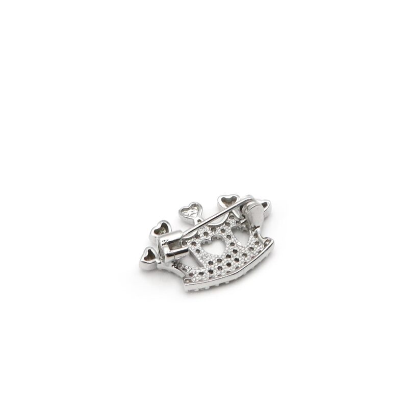 Sterling Silver Brooch - Jewelled Crown