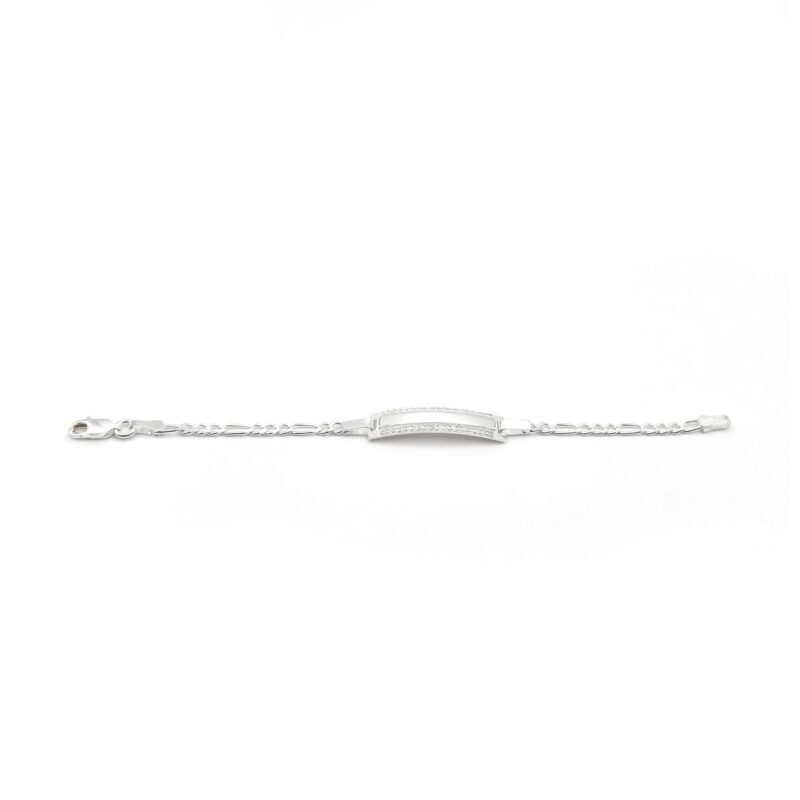 Silver Bracelet - Jewelled Name Plate