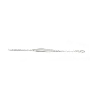Silver Bracelet - Wavy Name Plate