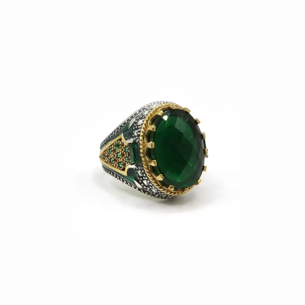 Royal Yemeni Ring Green | 925 Sterling Silver Yemeni Ring