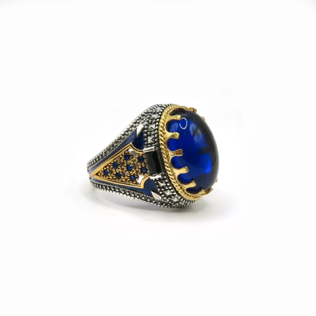 Royal Yemeni Ring Blue | 925 Sterling Silver Yemeni Ring