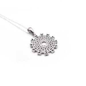 Heart Spiral Silver Hanger
