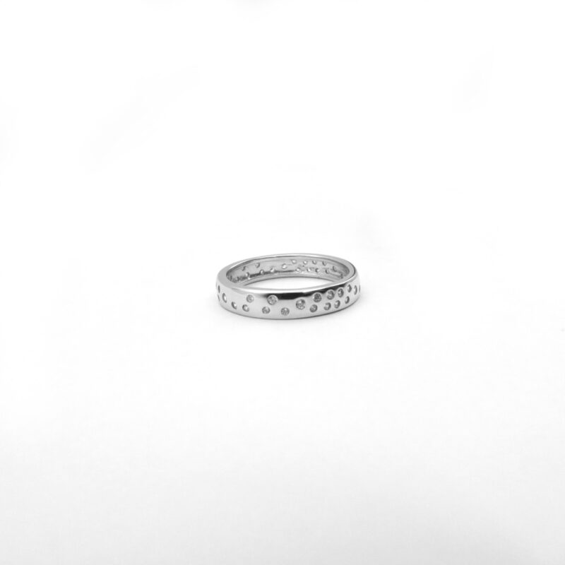 925 sterling silver ring, dotted