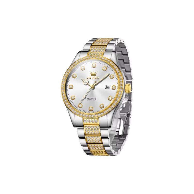 OLEVS Watch- Golden & White