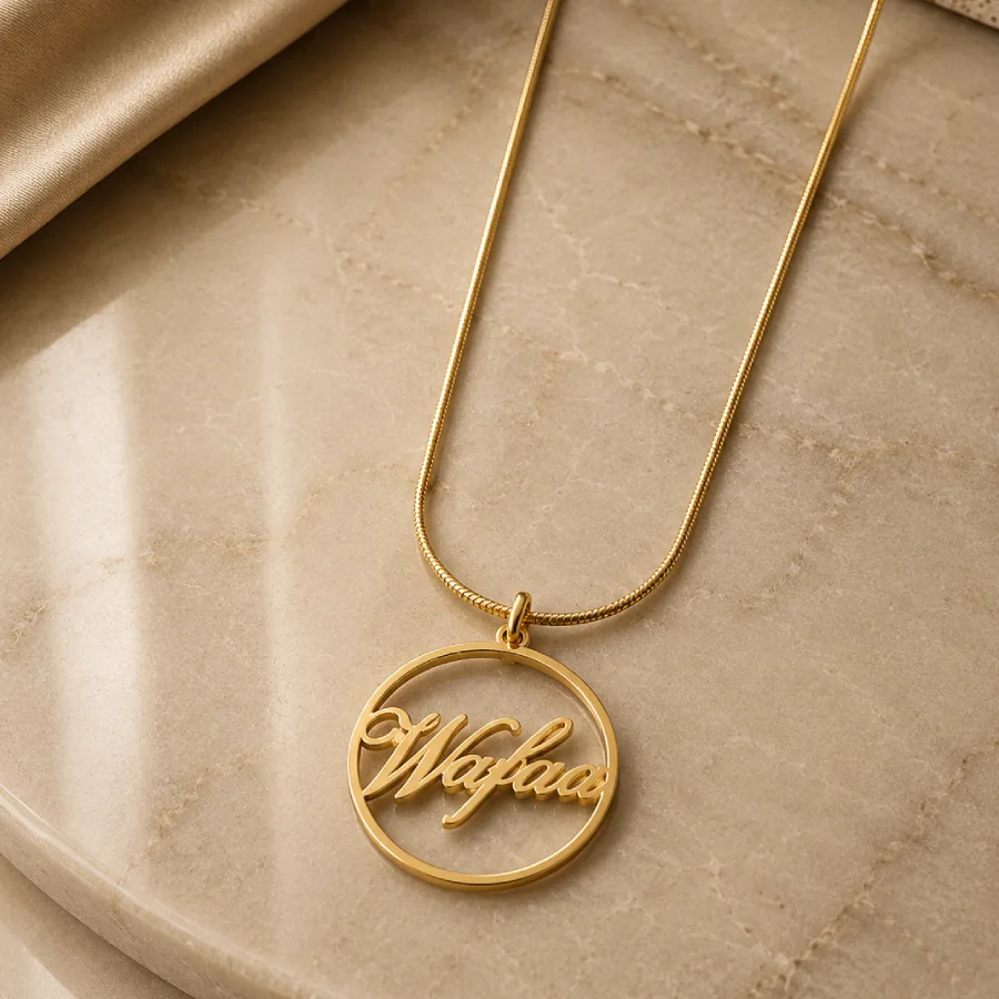 Custom name necklace personalized gift by Elements Winkel